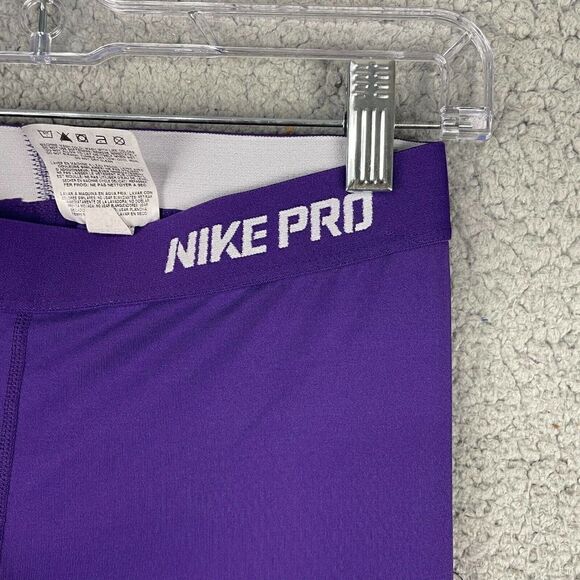 NIKE Dri Fit Pro Base Layer Womans Capri Athletic Medium Purple - Picture 2 of 10